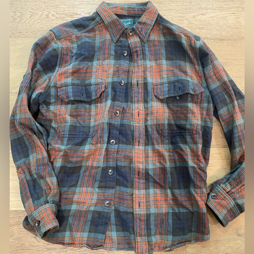 Woolrich Multicolor Plaid Soft thick Flannel Outdoors Shirt Men’s M VGUC